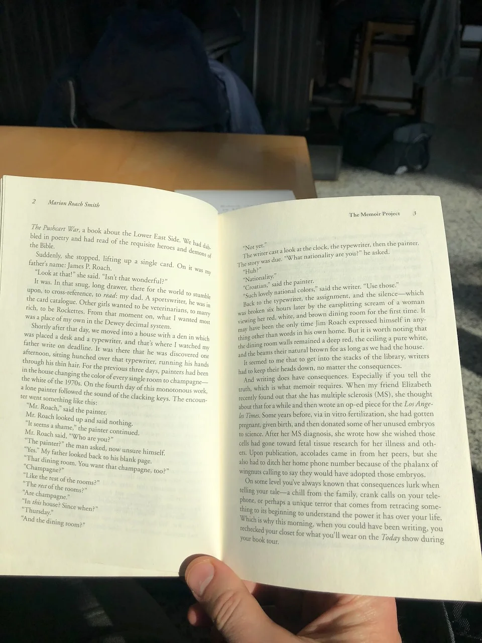 A two-page spread from The Memoir Project by Marion Roach Smith
