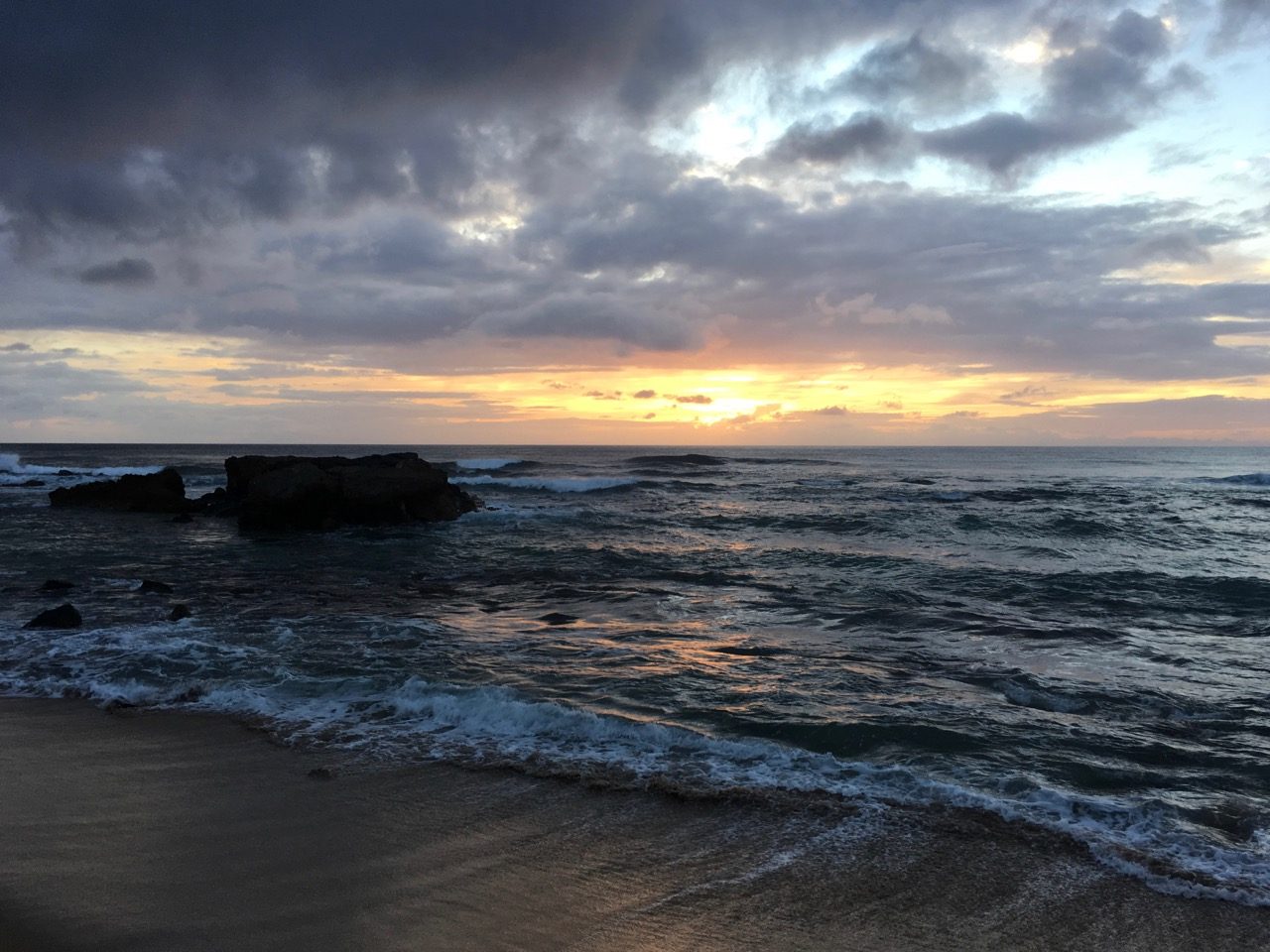 Sunset at Aligators, near Haleiwa, Oahu
