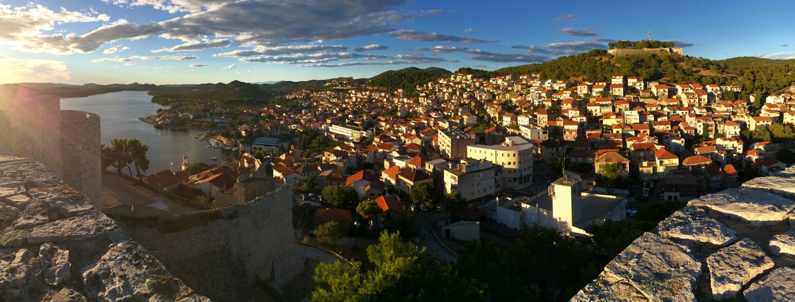 Looking down from a fort in Sibenik