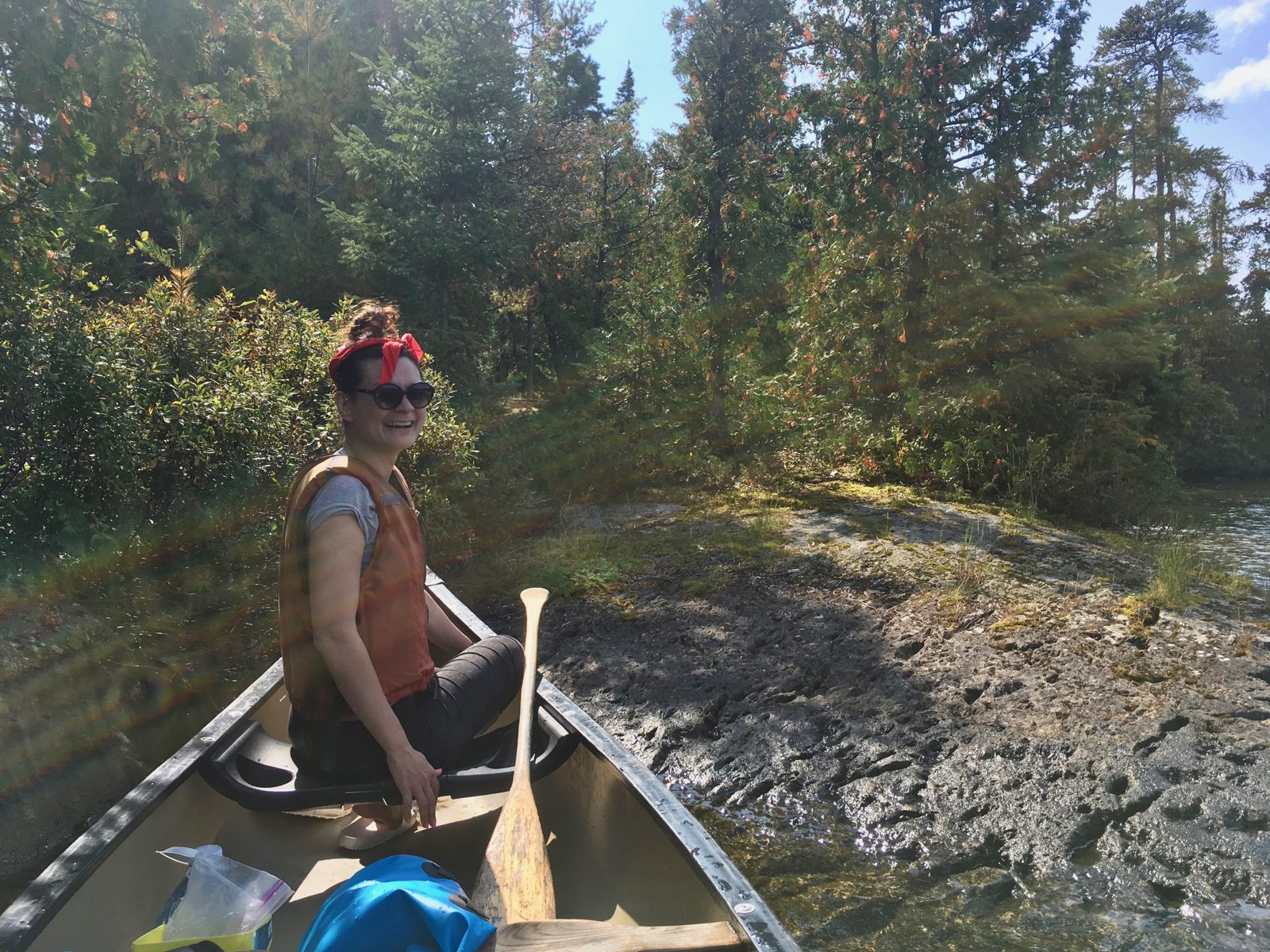 Pulling up to a naturally formed Canoe port