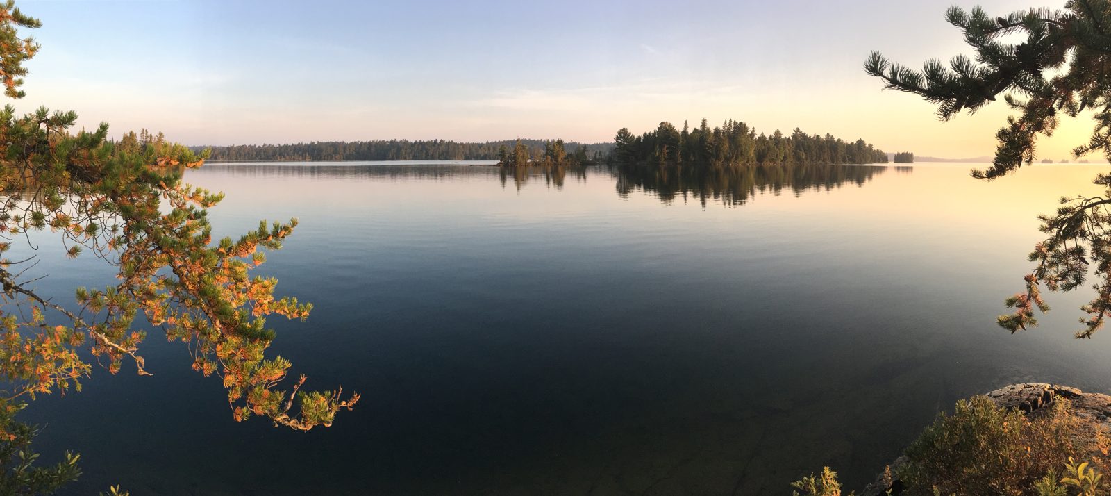 Sunrise from our campsite on a clear summery morning