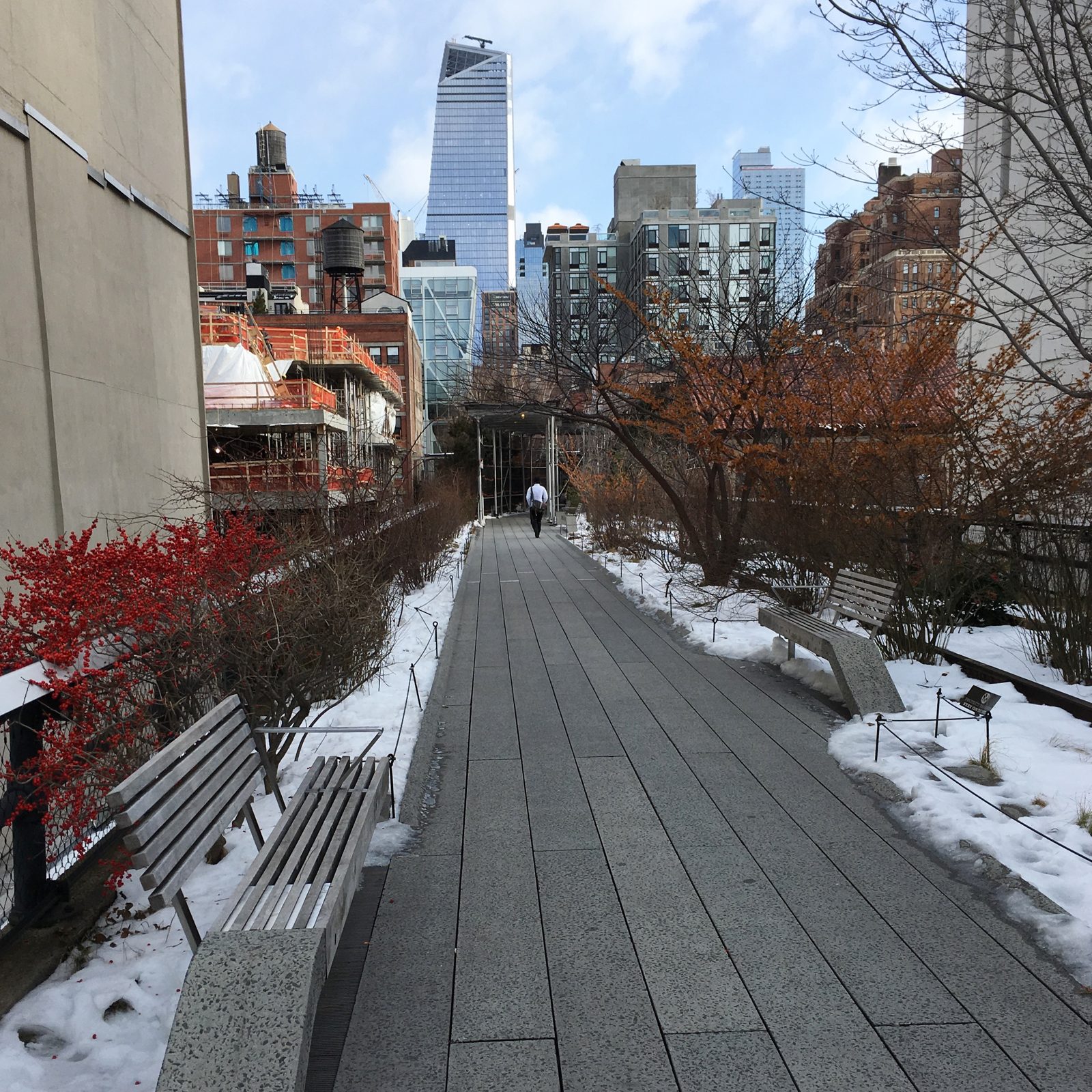 Walking the iconic High Line near the meat packing district