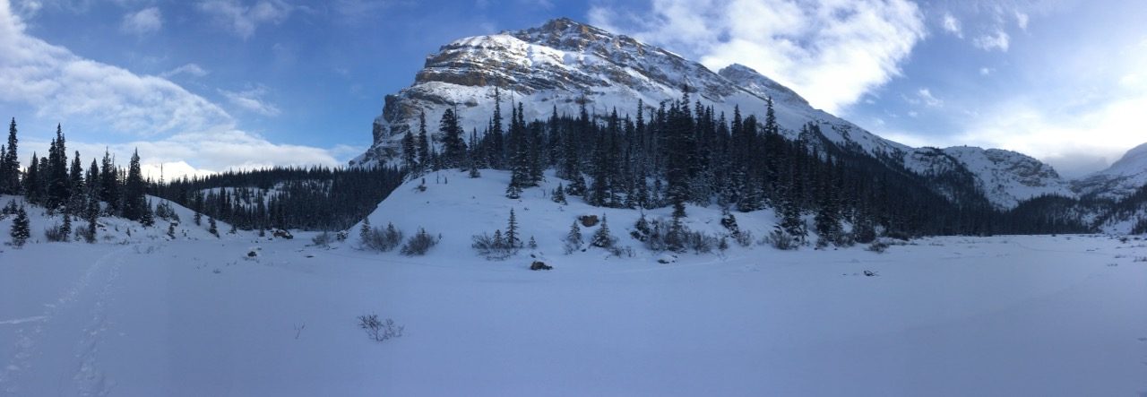 Back country skiing near Glacier Falls lookout